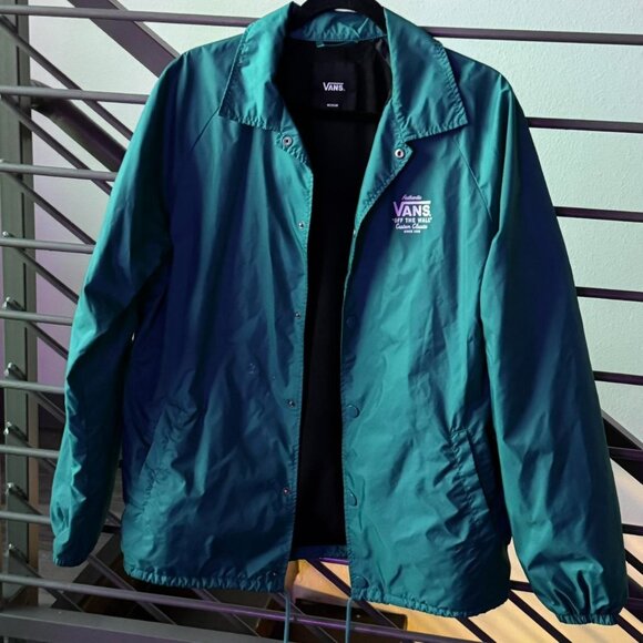 green Vans lightweight windbreaker | jacket skater zumiez tillys - Picture 1 of 4